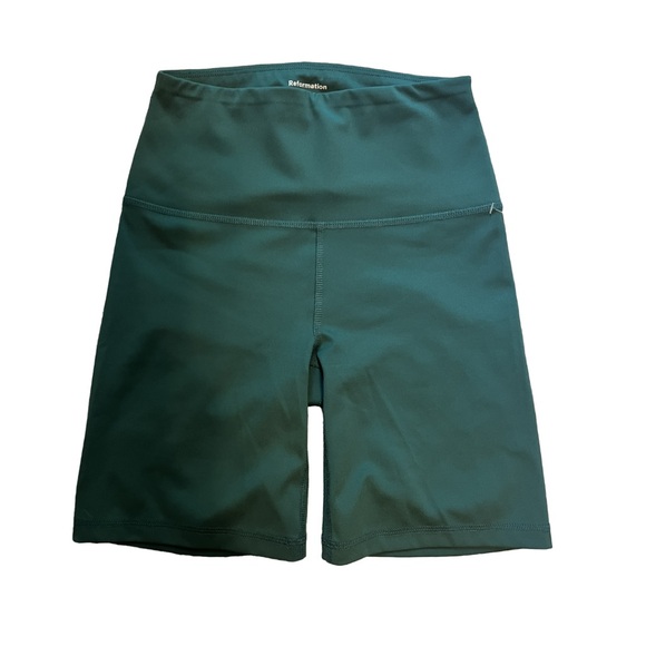Reformation Ecomove Pine Green Bike Shorts - Picture 3 of 9